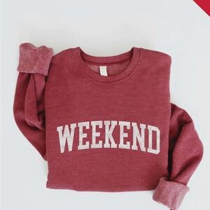 Weekend Red Sweatshirt